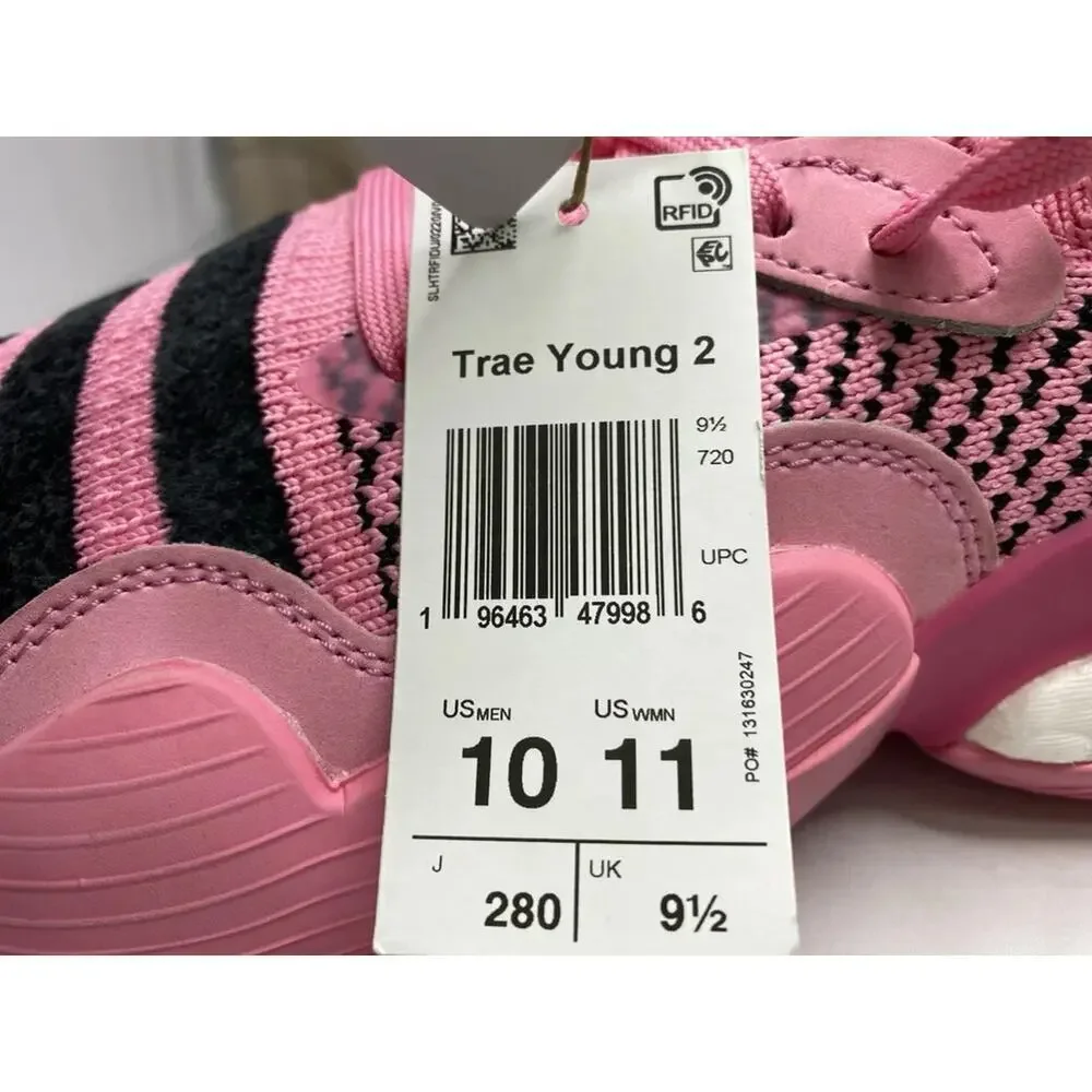 Adidas Trae Young 2 Triple Pink Black Trap House IE1667 Men's Size 10 New
